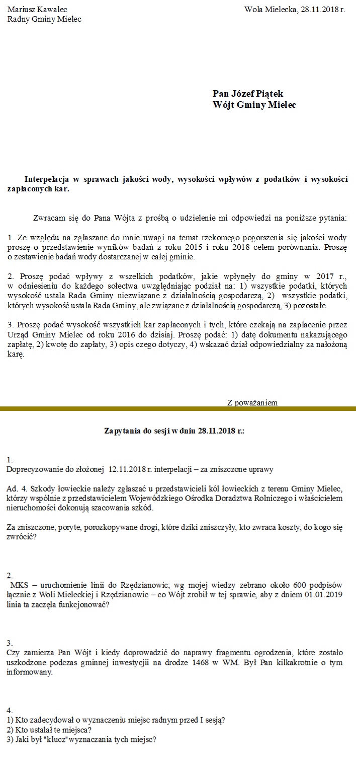 interpelacja i zapytania