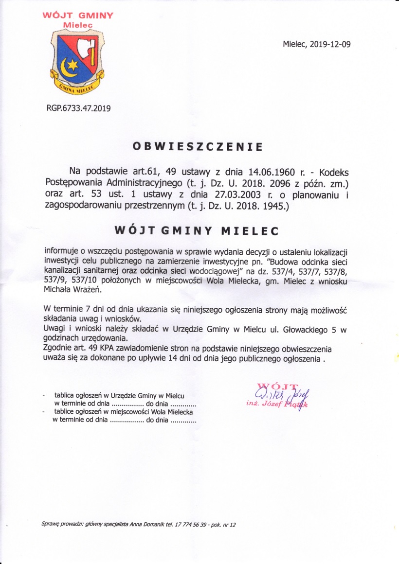 obwieszczenie