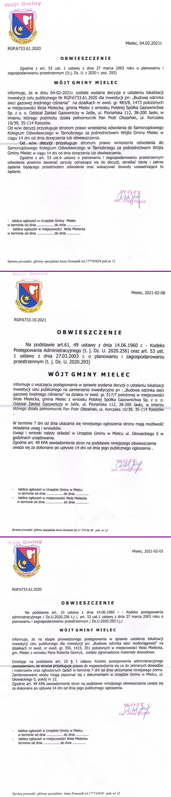 Obwieszczenie