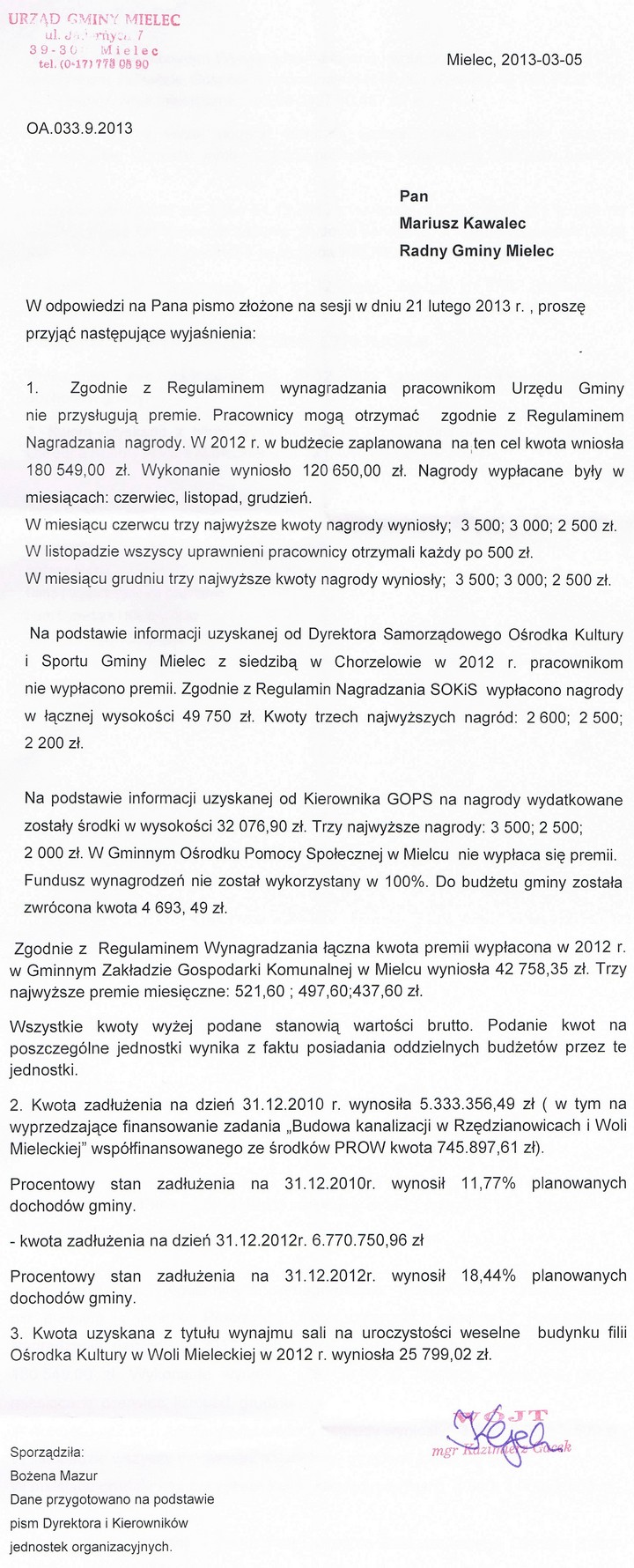 odp. na interpelacj�